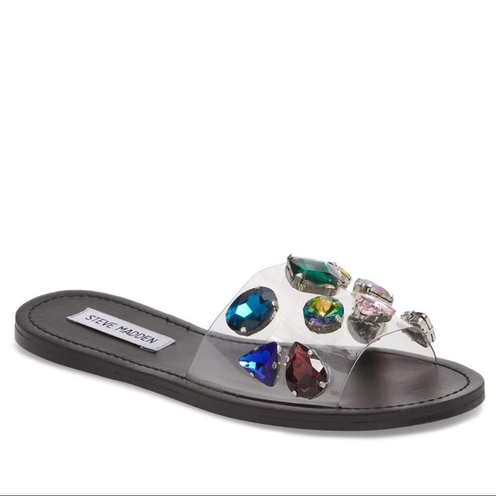 Steve madden black Rosalyn Sandals multicolor gems